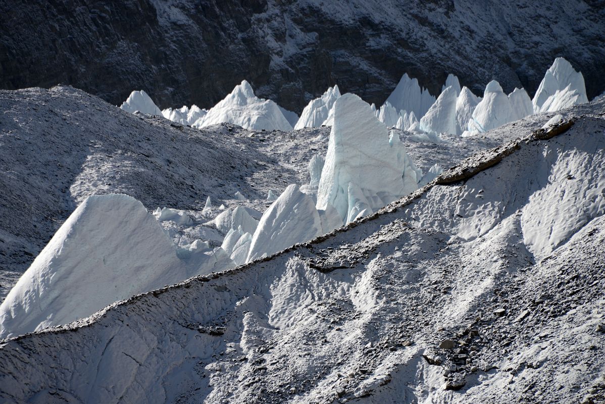 39 Ice Penitentes On The East Rongbuk Glacier In The Early Morning Panorama From Mount Everest North Face Intermediate Camp In Tibet